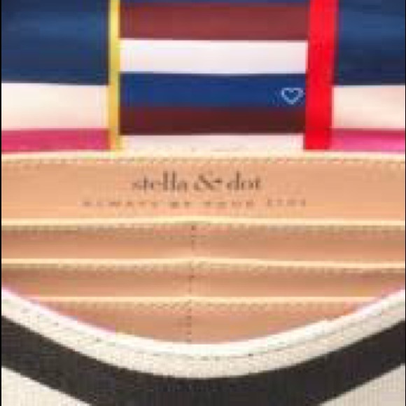 City Slim clutch- Black/Cream Stripe - Picture 4 of 4